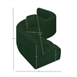 Meridian Furniture Arc Green Boucle Fabric Modular Sectional