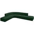 Meridian Furniture Arc Green Boucle Fabric Modular Sectional