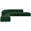 Meridian Furniture Arc Green Boucle Fabric Modular Sectional