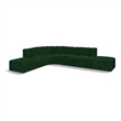 Meridian Furniture Arc Green Boucle Fabric Modular Sectional
