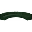 Meridian Furniture Arc Green Boucle Fabric Modular Sectional