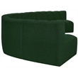 Meridian Furniture Arc Green Boucle Fabric Modular Sectional