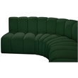 Meridian Furniture Arc Green Boucle Fabric Modular Sectional