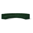 Meridian Furniture Arc Green Boucle Fabric Modular Sectional
