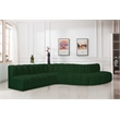 Meridian Furniture Arc Green Boucle Fabric Modular Sectional