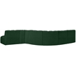 Meridian Furniture Arc Green Boucle Fabric Modular Sectional