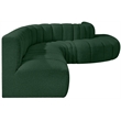Meridian Furniture Arc Green Boucle Fabric Modular Sectional