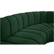 Meridian Furniture Arc Green Boucle Fabric Modular Sectional
