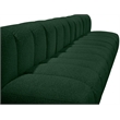 Meridian Furniture Arc Green Boucle Fabric Modular Sectional
