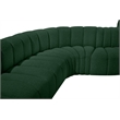 Meridian Furniture Arc Green Boucle Fabric Modular Sectional