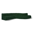 Meridian Furniture Arc Green Boucle Fabric Modular Sectional