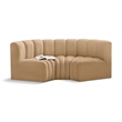 Meridian Furniture Arc Camel Velvet Modular Sectional