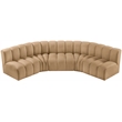 Meridian Furniture Arc Camel Velvet Modular Sectional