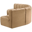Meridian Furniture Arc Camel Velvet Modular Sectional