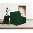 Meridian Furniture Arc Green Boucle Fabric Straight Chair
