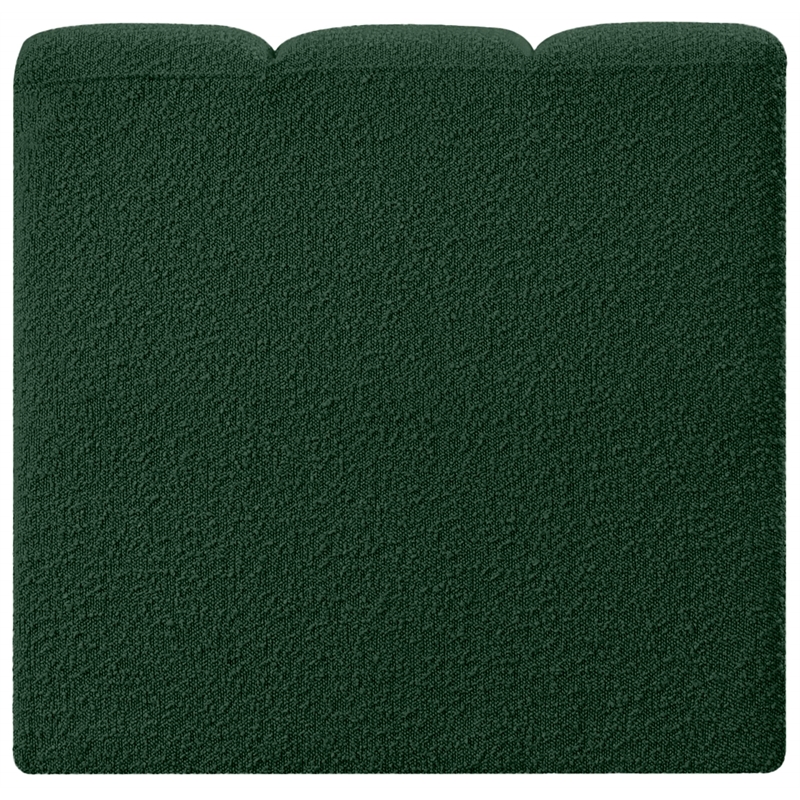 Meridian Furniture Arc Green Boucle Fabric Straight Chair