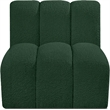 Meridian Furniture Arc Green Boucle Fabric Straight Chair