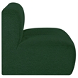 Meridian Furniture Arc Green Boucle Fabric Straight Chair