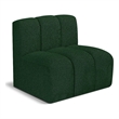 Meridian Furniture Arc Green Boucle Fabric Straight Chair