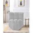 Meridian Furniture Arc Grey Boucle Fabric Curved Corner