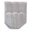 Meridian Furniture Arc Grey Boucle Fabric Curved Corner