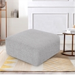 Meridian Furniture Arc Grey Boucle Fabric Ottoman