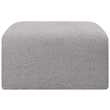 Meridian Furniture Arc Grey Boucle Fabric Ottoman