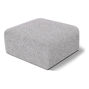 Meridian Furniture Arc Grey Boucle Fabric Ottoman