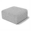 Meridian Furniture Arc Grey Boucle Fabric Ottoman