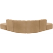 Meridian Furniture Arc Camel Velvet Modular Sectional
