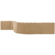Meridian Furniture Arc Camel Velvet Modular Sectional