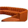 Meridian Furniture Arc Cognac Velvet Modular Sectional
