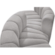 Meridian Furniture Arc Grey Boucle Fabric Modular Sectional