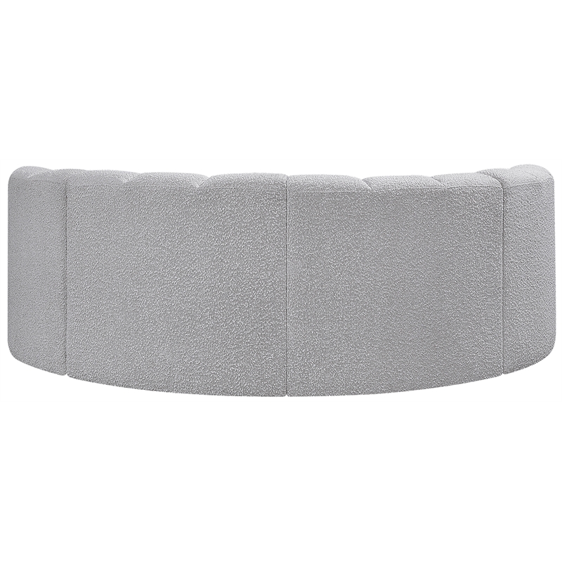 Meridian Furniture Arc Grey Boucle Fabric Modular Sectional