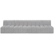 Meridian Furniture Arc Grey Boucle Fabric Modular Sectional