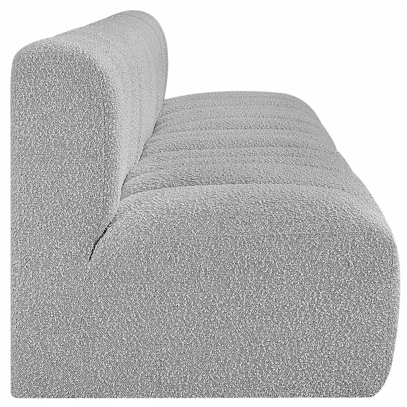 Meridian Furniture Arc Grey Boucle Fabric Modular Sectional
