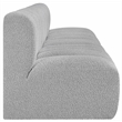 Meridian Furniture Arc Grey Boucle Fabric Modular Sectional
