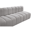 Meridian Furniture Arc Grey Boucle Fabric Modular Sectional
