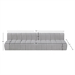 Meridian Furniture Arc Grey Boucle Fabric Modular Sectional