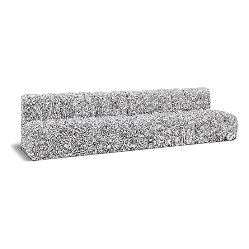 Meridian Furniture Arc Grey Boucle Fabric Modular Sectional