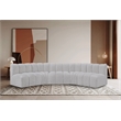 Meridian Furniture Arc Grey Boucle Fabric Modular Sectional
