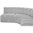 Meridian Furniture Arc Grey Boucle Fabric Modular Sectional