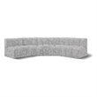Meridian Furniture Arc Grey Boucle Fabric Modular Sectional