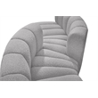 Meridian Furniture Arc Grey Boucle Fabric Modular Sectional