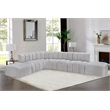 Meridian Furniture Arc Grey Boucle Fabric Modular Sectional