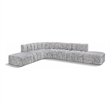 Meridian Furniture Arc Grey Boucle Fabric Modular Sectional