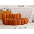 Meridian Furniture Arc Cognac Velvet Modular Sectional