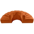 Meridian Furniture Arc Cognac Velvet Modular Sectional