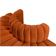 Meridian Furniture Arc Cognac Velvet Modular Sectional