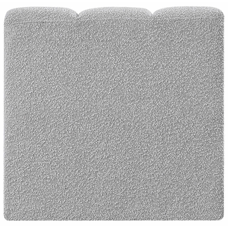 Meridian Furniture Arc Grey Boucle Fabric Straight Chair